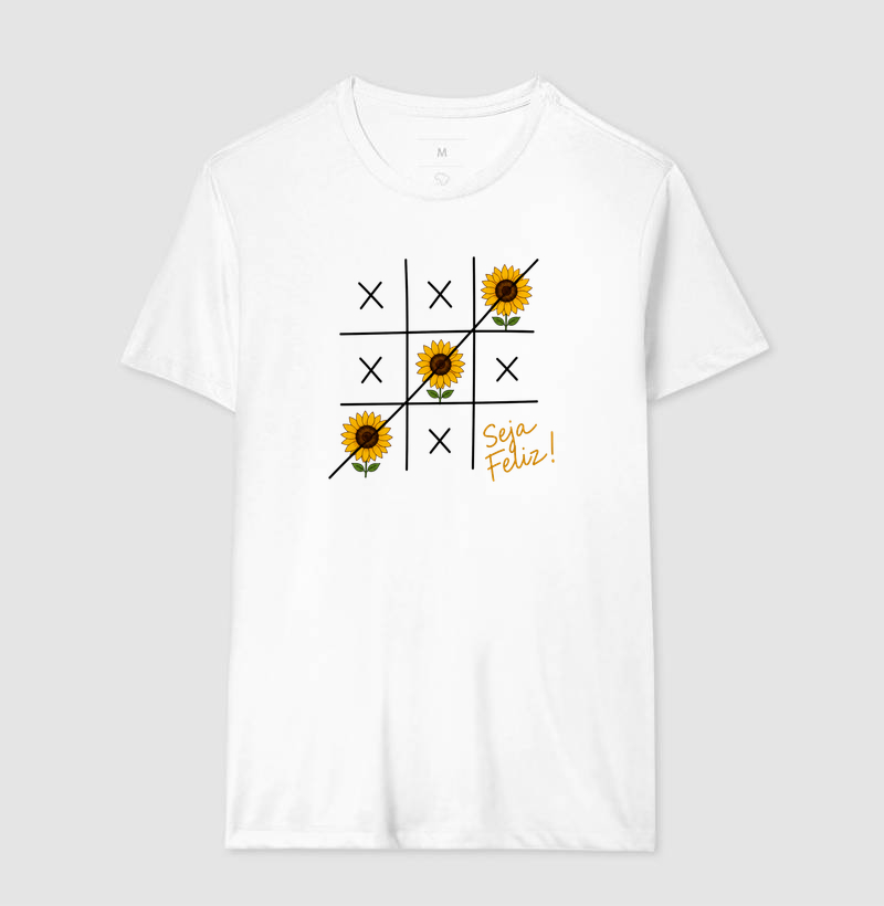 Camiseta Seja Feliz Girassol - Imagem 4