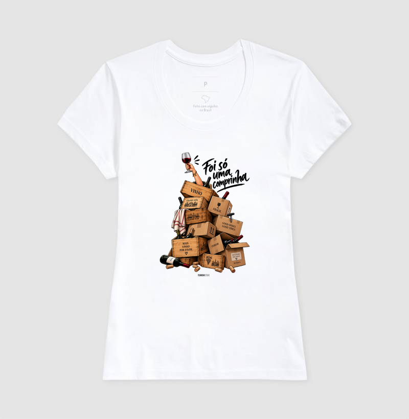 Camiseta “Mais Vinho Por Favor” – Wine Lifestyle Premium - Imagem 5