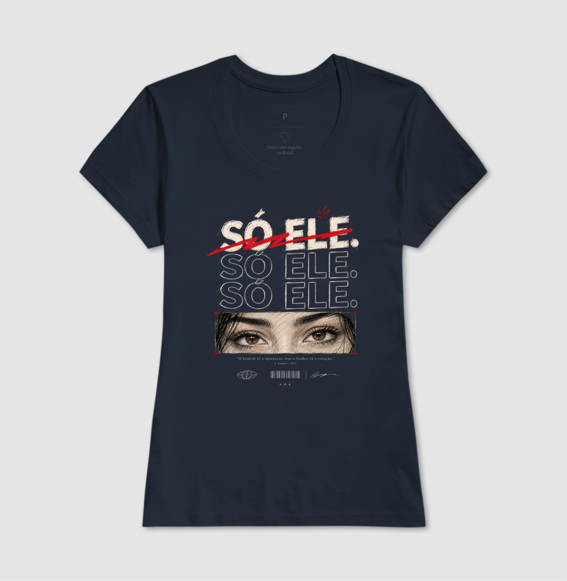Camiseta Só Ele — 1 Samuel 16:7 | Algodão Premium  - Imagem 6