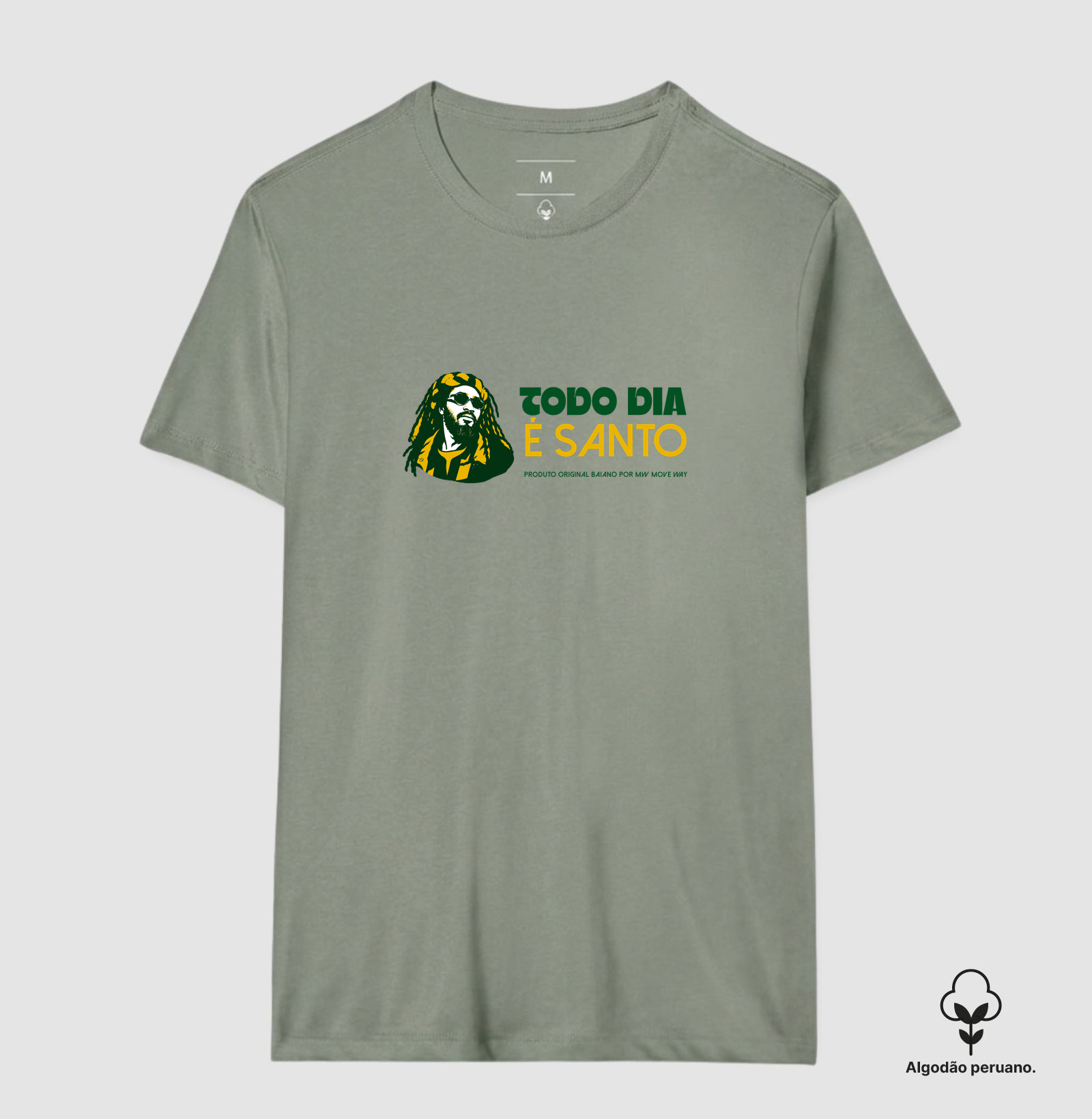 Camiseta Todo dia é santo! Coleção Reggae.  Masculino e feminino. Algodão Peruano - Imagem 12