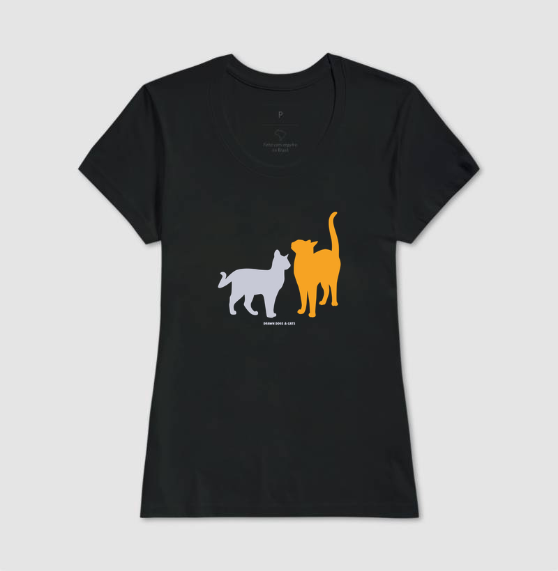 Silhuetas gatos laranja e cinza - Imagem 4