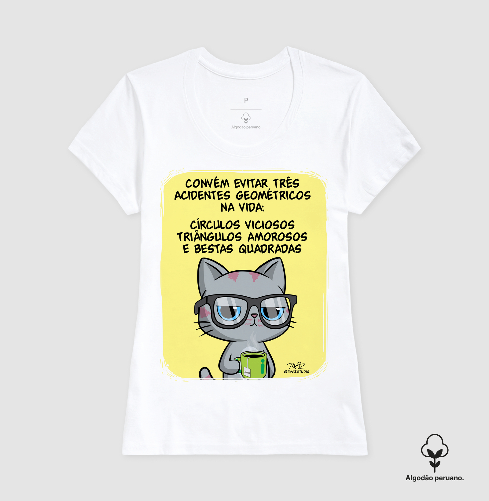 Camiseta Gato Sincero Geometria - Imagem 6