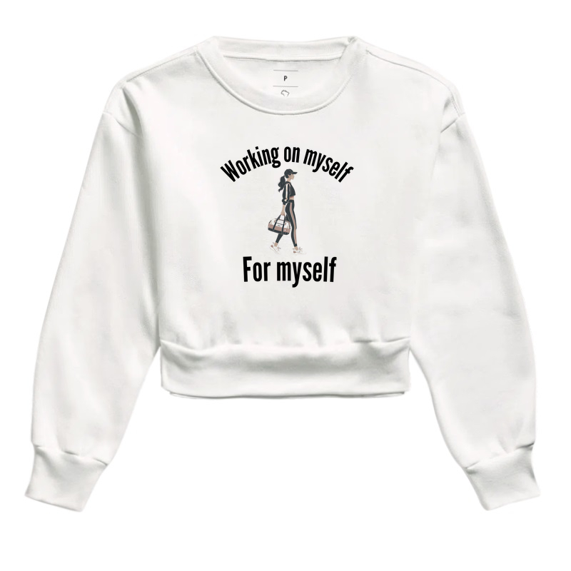 Working on Myself For Myself - TRENO | Cropped Moletom - Imagem 2