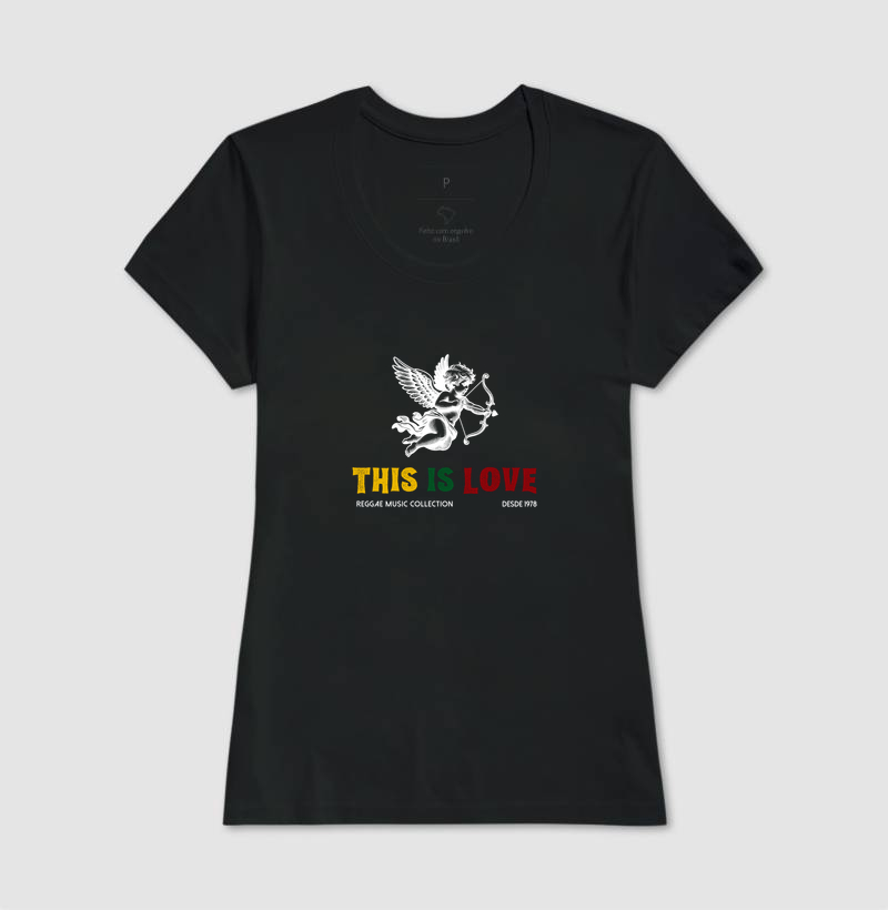 Camiseta This Is Love! Coleção Reggae.  Masculino e feminino. Algodão Premium. - Imagem 5