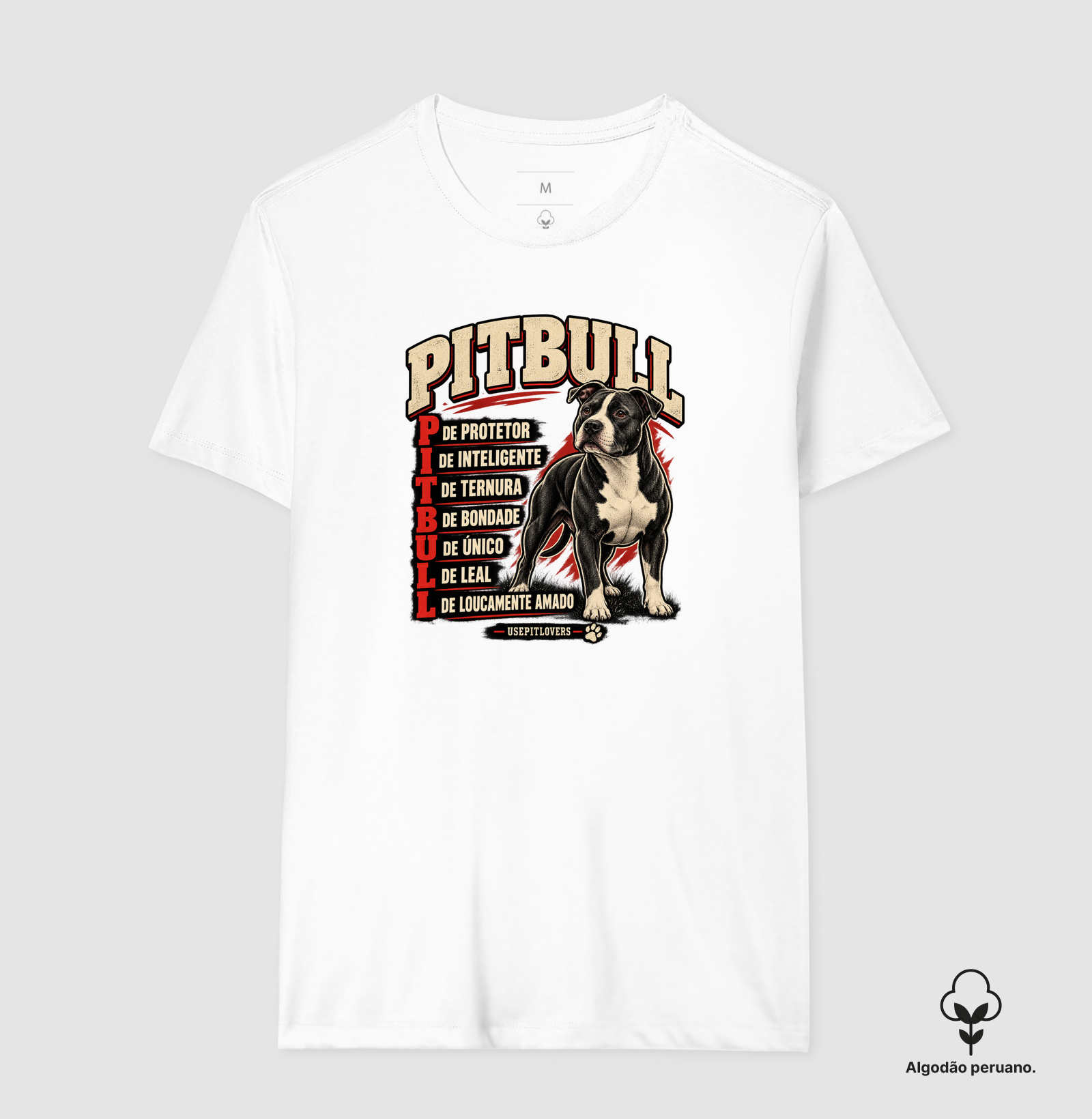 PITBULL P DE PROTETOR, I DE INTELIGENTE, T DE TERNURA, B DE BONDADE, U DE ÚNICO, L DE LEAL, L DE LOUCAMENTE AMADO. - Imagem 5