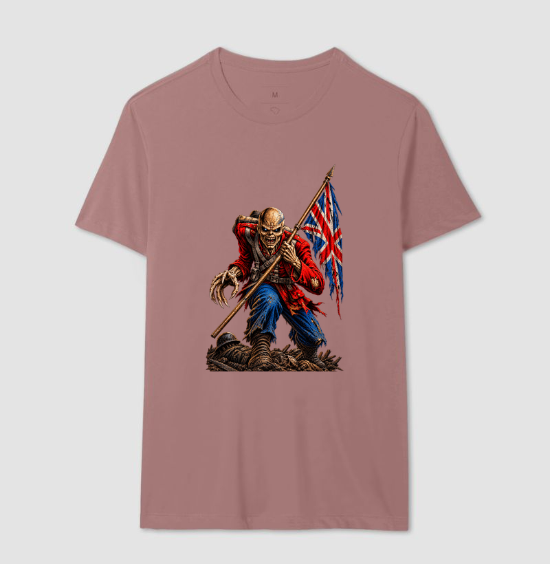 Camiseta Heavy Metal Caveira Soldado Britânico – Estampa Rock Dark Iron Maiden - Imagem 12