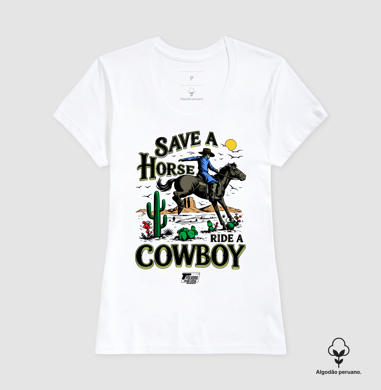 Save a Horse Ride a Cowboy Pólvora com Blush - Imagem 3