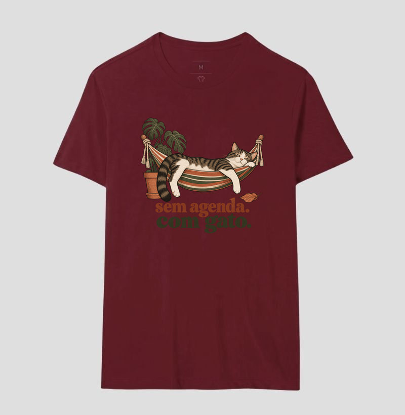 Camiseta Gato Descanso "sem agenda. com gato." | Pelo & Pano - Imagem 18