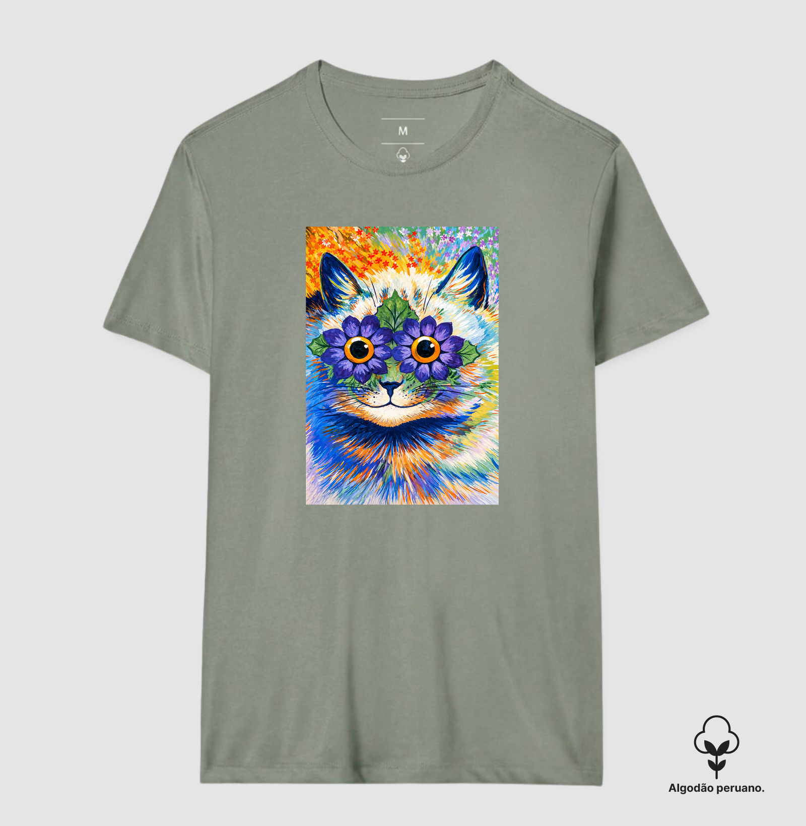 Psychedelic Flower Cat -  Louis Wain - Imagem 2