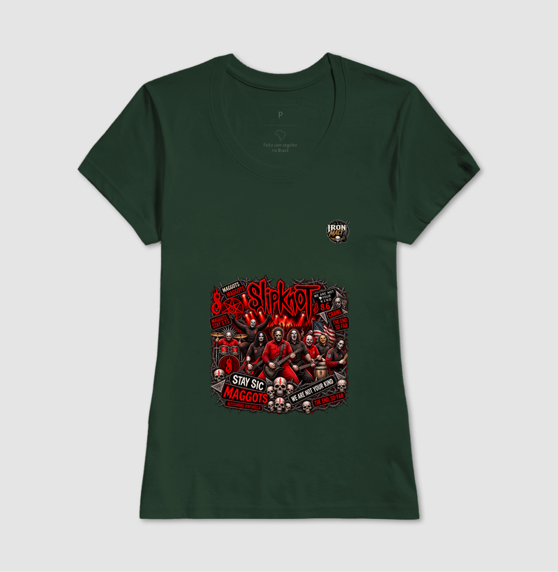 Camiseta Nu Metal Rock com Estampa Slipknot, Skull e Visual Dark - Imagem 11