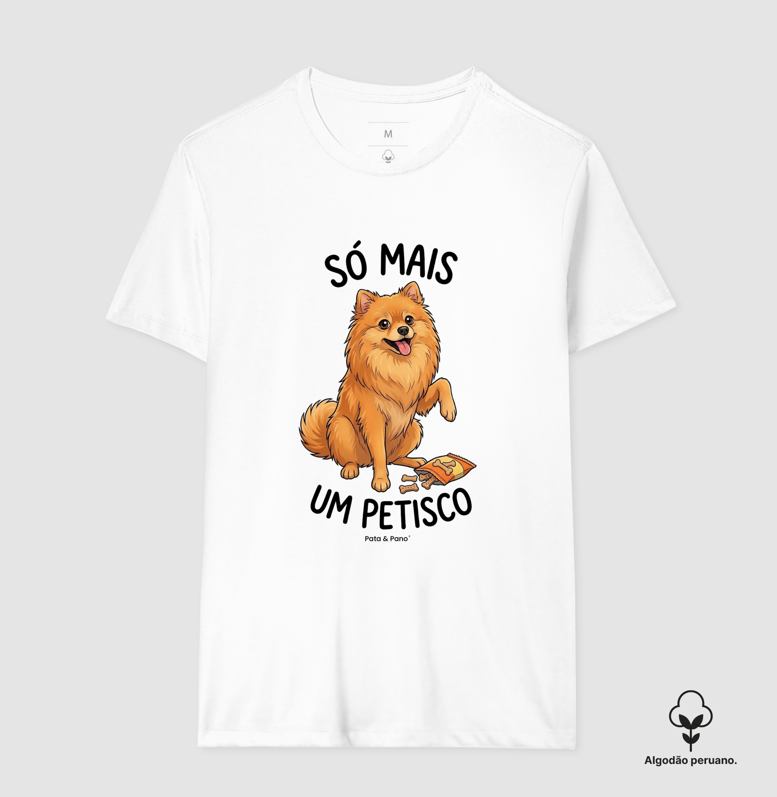 CAMISETA ALGODÃO PERUANO SPITZ ALEMÃO PETISCO - Imagem 6
