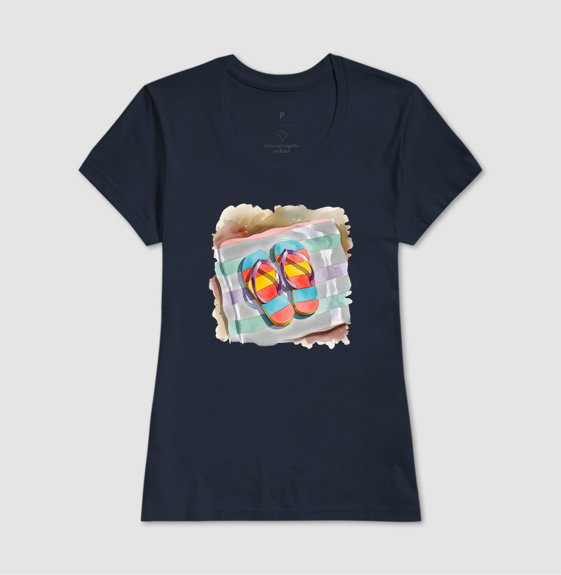 Camiseta Algodão Premium - Chinelos de Verão  - Imagem 7