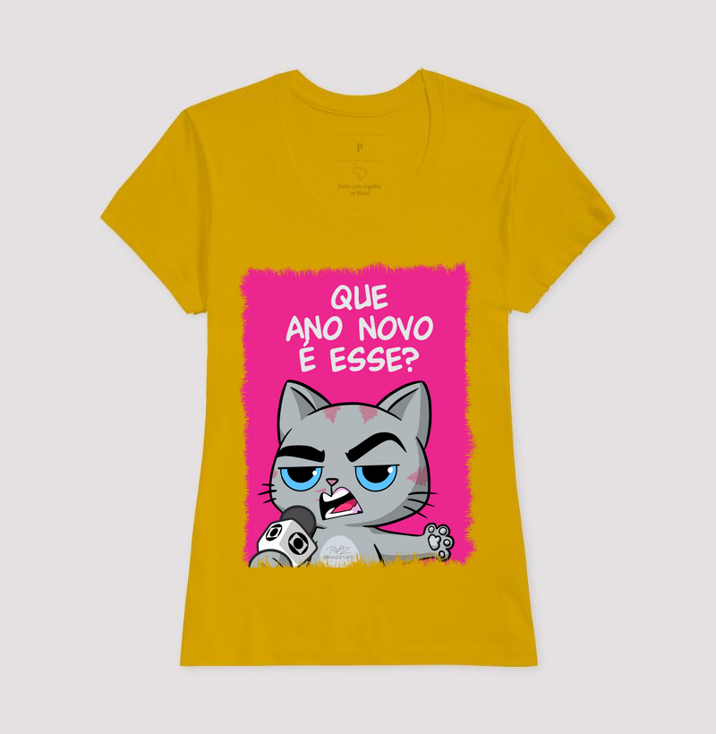 Camiseta Gato Sincero Q Ano Novo é esse? - Imagem 15