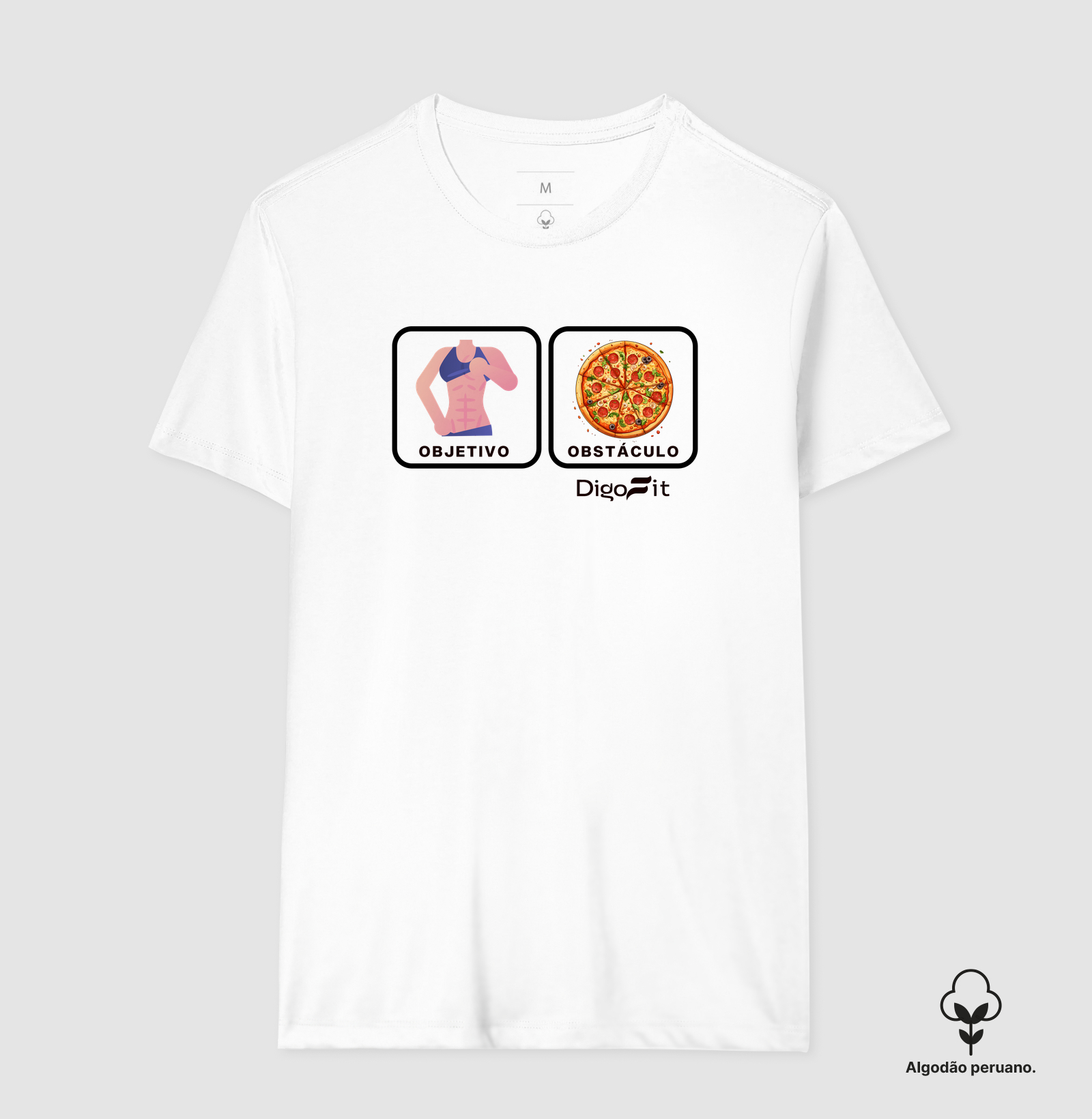 CAMISETA ALGODÃO PERUANO ACADEMIA OBJETIVO X OBSTÁCULO - Imagem 7