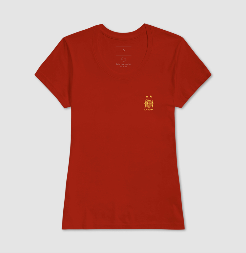 Camiseta Feminina Espanha - La Roja 02 Estrela - Imagem 6