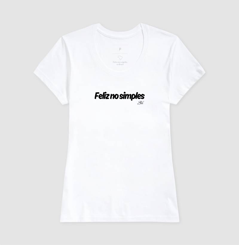 T-shirt | Feliz no Simples | - Shutter Wear SW 02 - Essência Minimalista  - Imagem 8