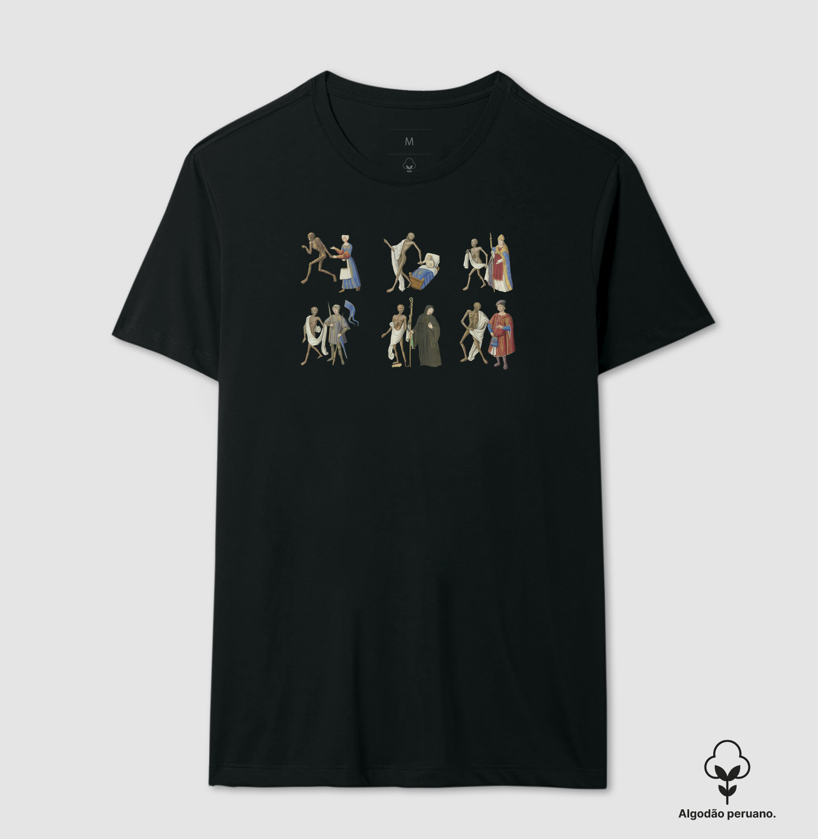 Camiseta Encontro com a Morte, França século XV - Imagem 4