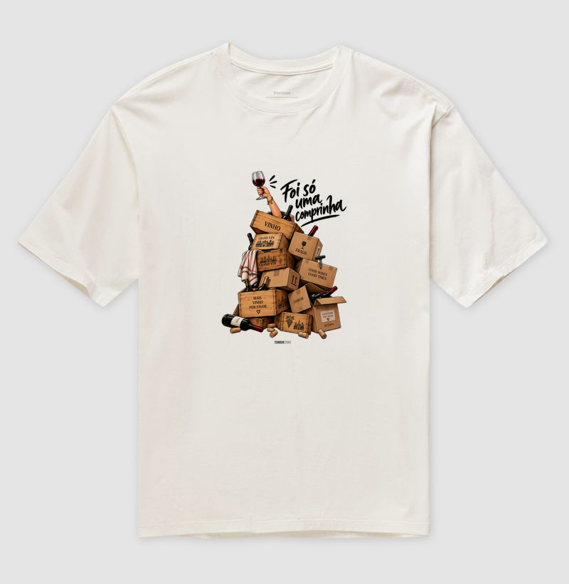 Camiseta Oversized “Mais Vinho Por Favor” – Wine Lifestyle Premium - Imagem 4