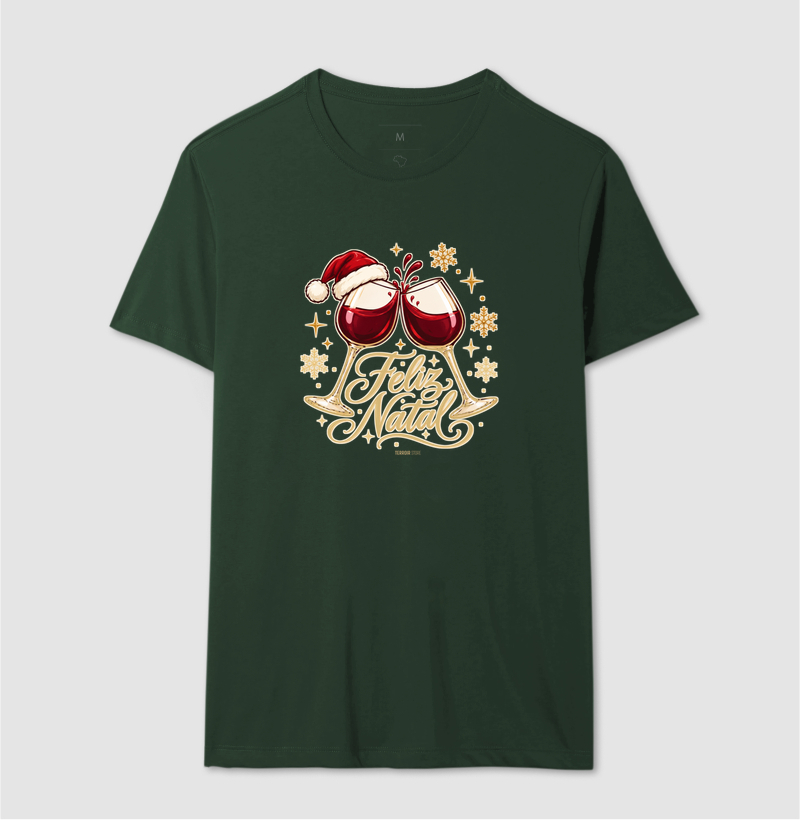 Camiseta Feliz Natal – Brinde de Taças de Vinho - Imagem 12