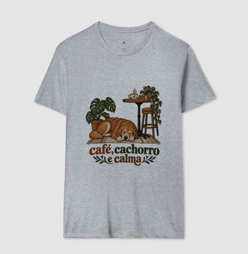 Camiseta Cachorro Café "café, cachorro e calma" | Pelo & Pano - Imagem 8