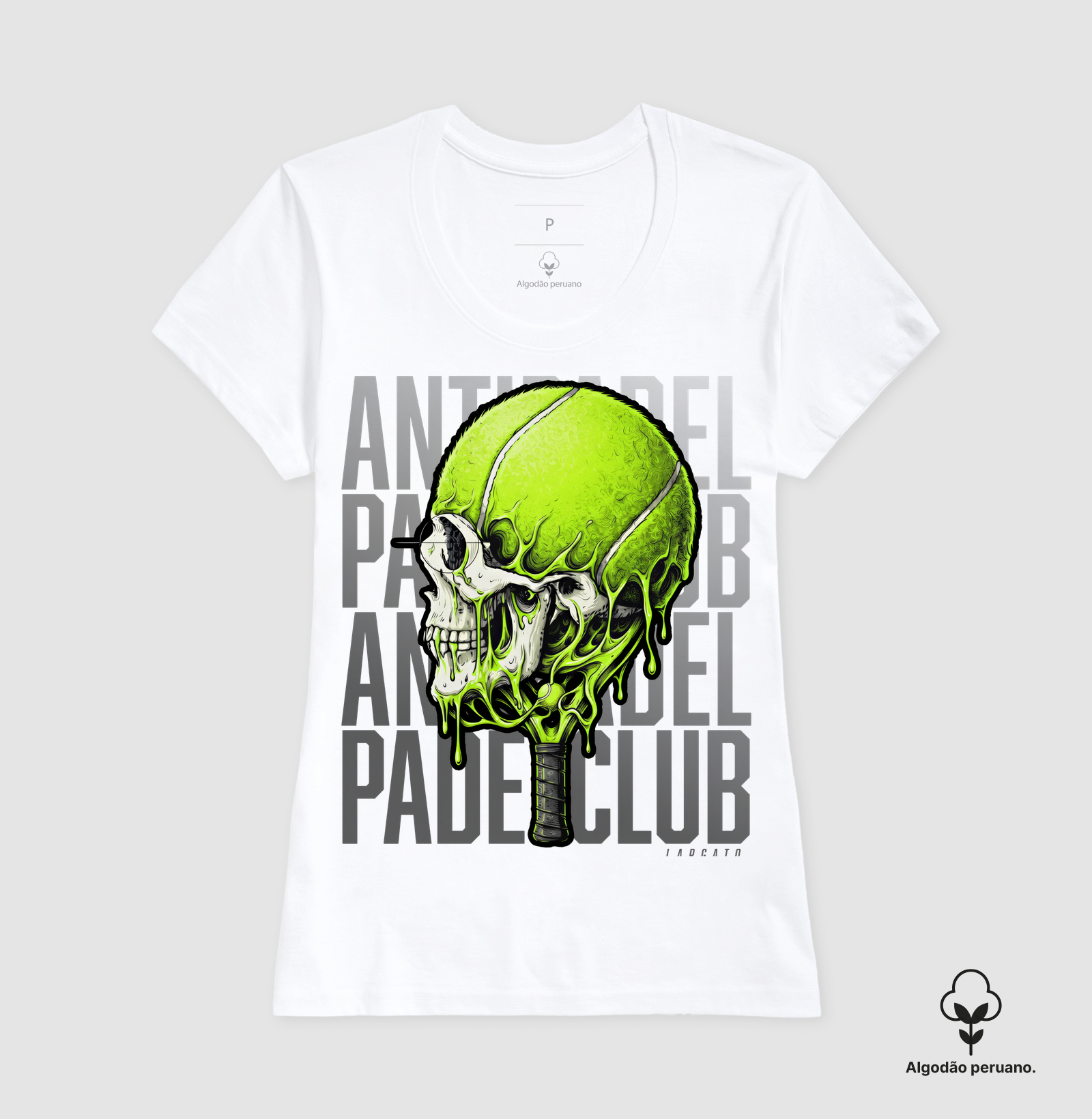 Camiseta Anti-Padel Caveira Prata - Imagem 7