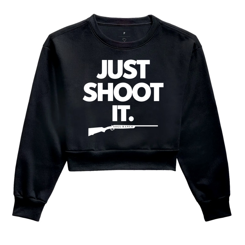 Moletom Cropped Just Shoot It. - Imagem 2
