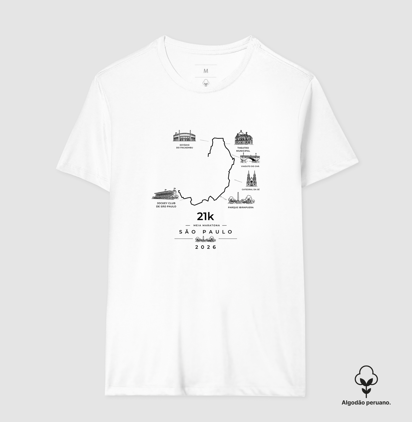 Camiseta Algodão Peruano Meia Maratona - 21 K Por São Paulo 2026 - Imagem 9
