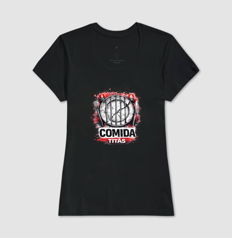 Camiseta Comida - Titãs. Coleção Música. Masculina e Feminina. Algodão Peruano. - Imagem 3