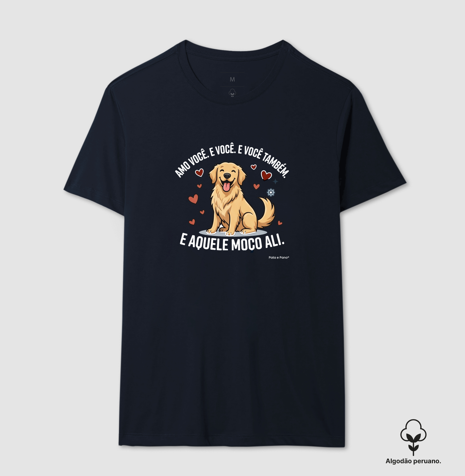 CAMISETA ALGODÃO PERUANO GOLDEN RETRIEVER AMO - Imagem 4