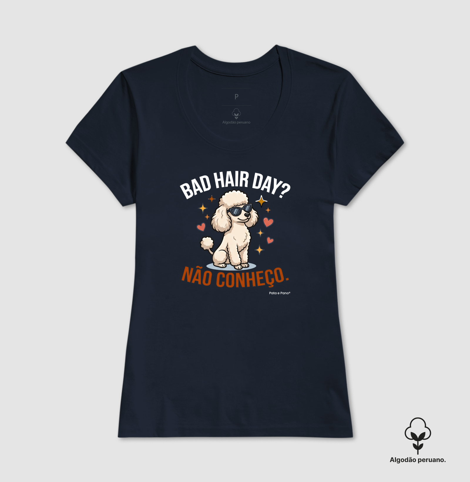 CAMISETA ALGODÃO PERUANO POODLE BAD HAIR - Imagem 2