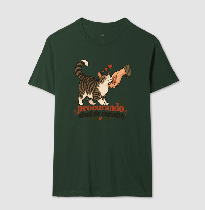 Camiseta Gato Carinho "procurando sinal de carinho" | Pelo & Pano - Imagem 12