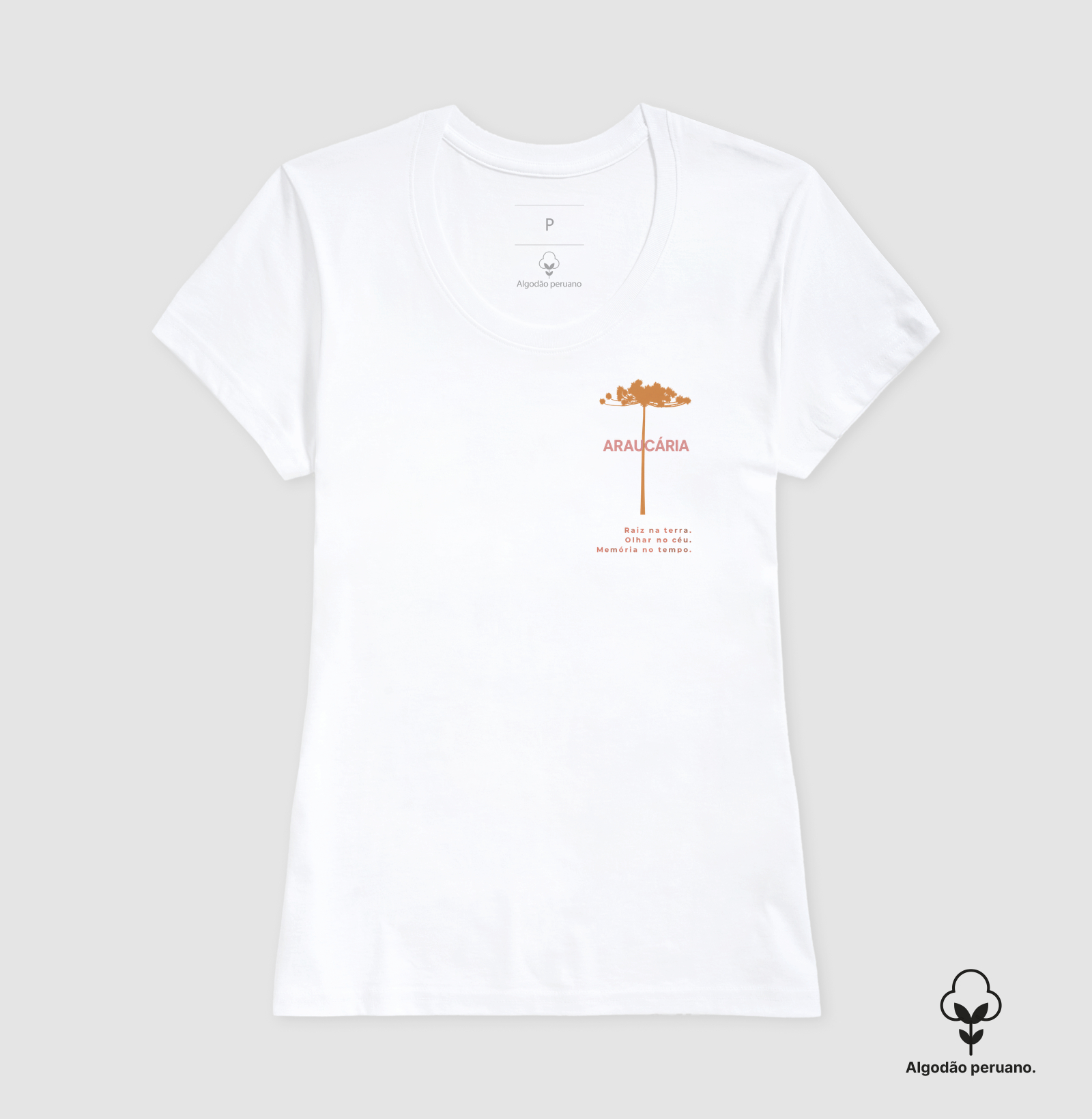 Camiseta Unissex Araucaria Raiz Na Terra  - Imagem 4