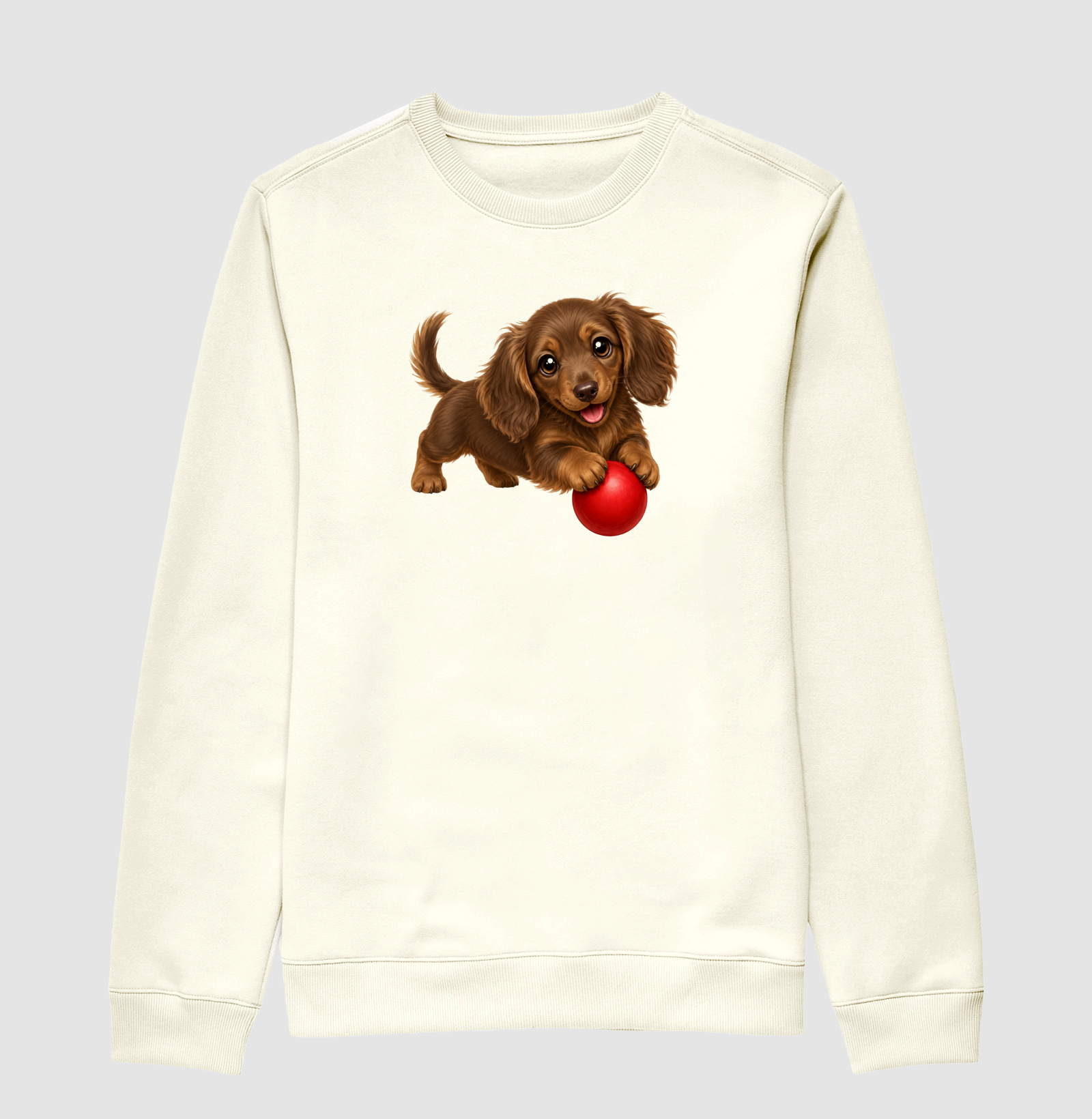 Dachshund Pelo Longo Marrom - Desenho Animado - Imagem 2