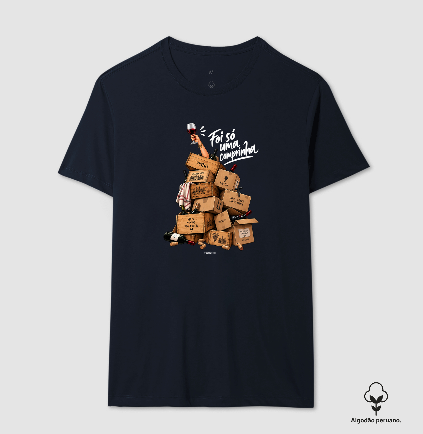 Camiseta “Mais Vinho Por Favor” – Wine Lifestyle Premium - Imagem 7