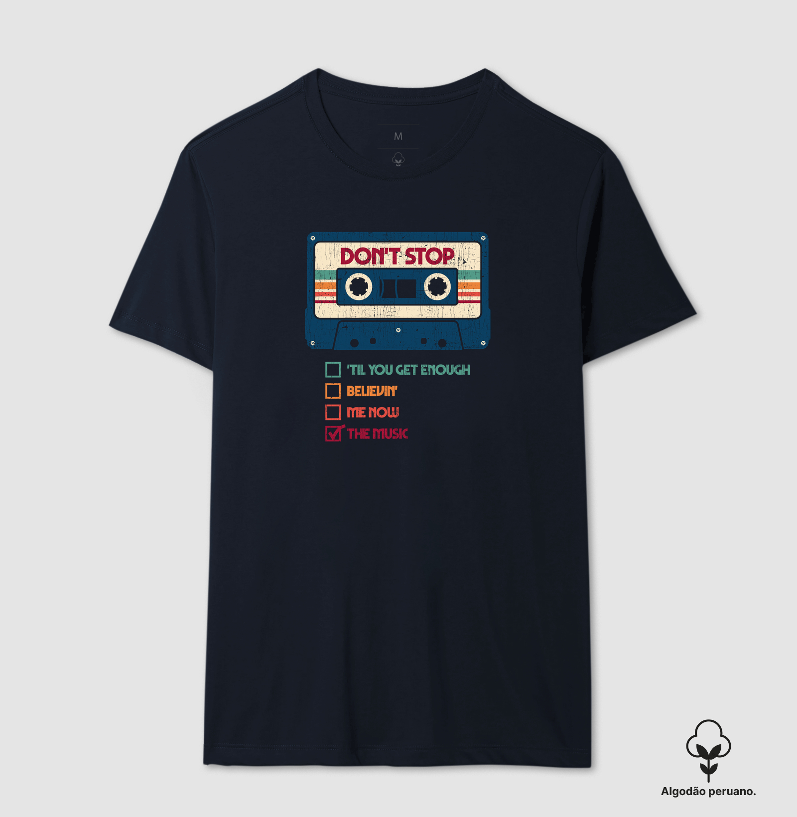Camiseta Algodão Peruano Não Pare a Música - Imagem 4