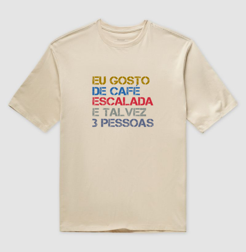 Camiseta Oversized Falésia & Magnésio | Café, Escalada & Pouca Gente - Imagem 4