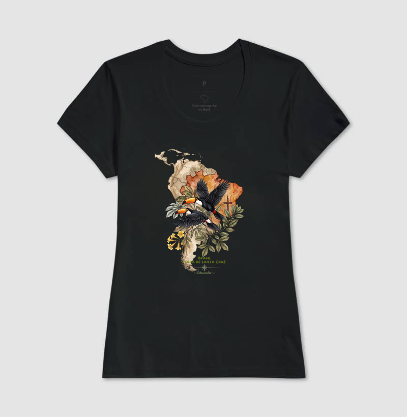 Camiseta Tucanos & Ipê - Brasil Terra de Santa Cruz - Fé, História e Natureza - Imagem 3