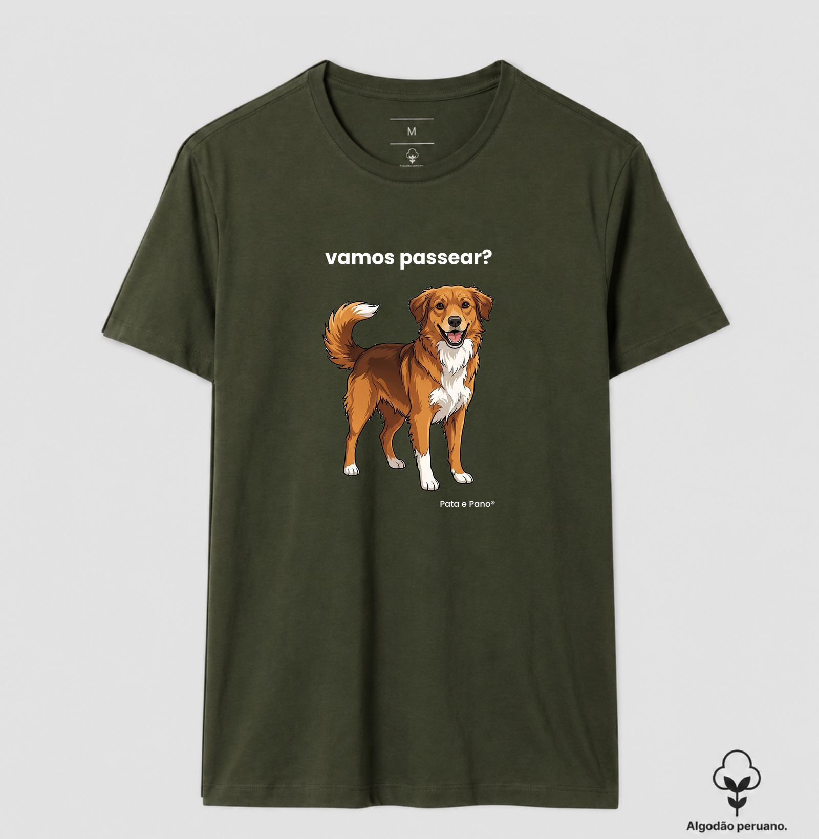 CAMISETA ALGODÃO PERUANO NOSSO MASCOTE PASSEAR - Imagem 7