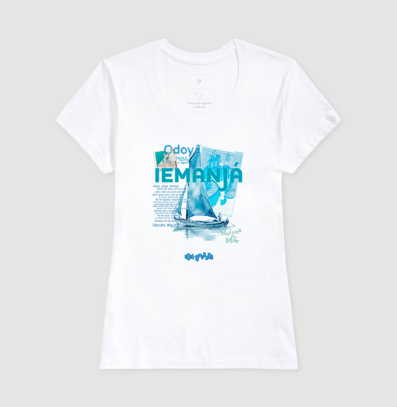 camiseta IEMANJÁ oração feminina - Imagem 2
