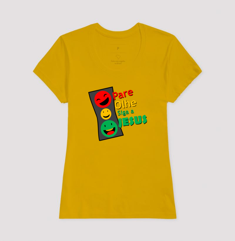 Camiseta Pare, Olhe, siga a Deus - Imagem 13