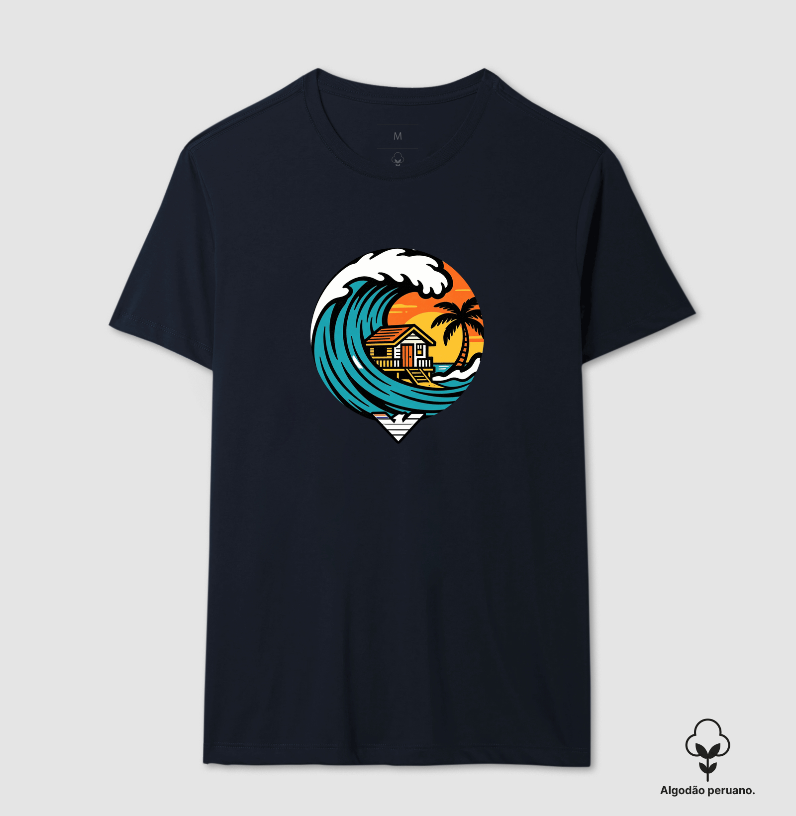 Paraíso no mar - estampa exclusiva.  Sente a brisa, ouça o som das ondas e leve a vibe do paraíso pra onde você for! Mais que uma camiseta - é levar o paraíso com você todo dia. - Imagem 5