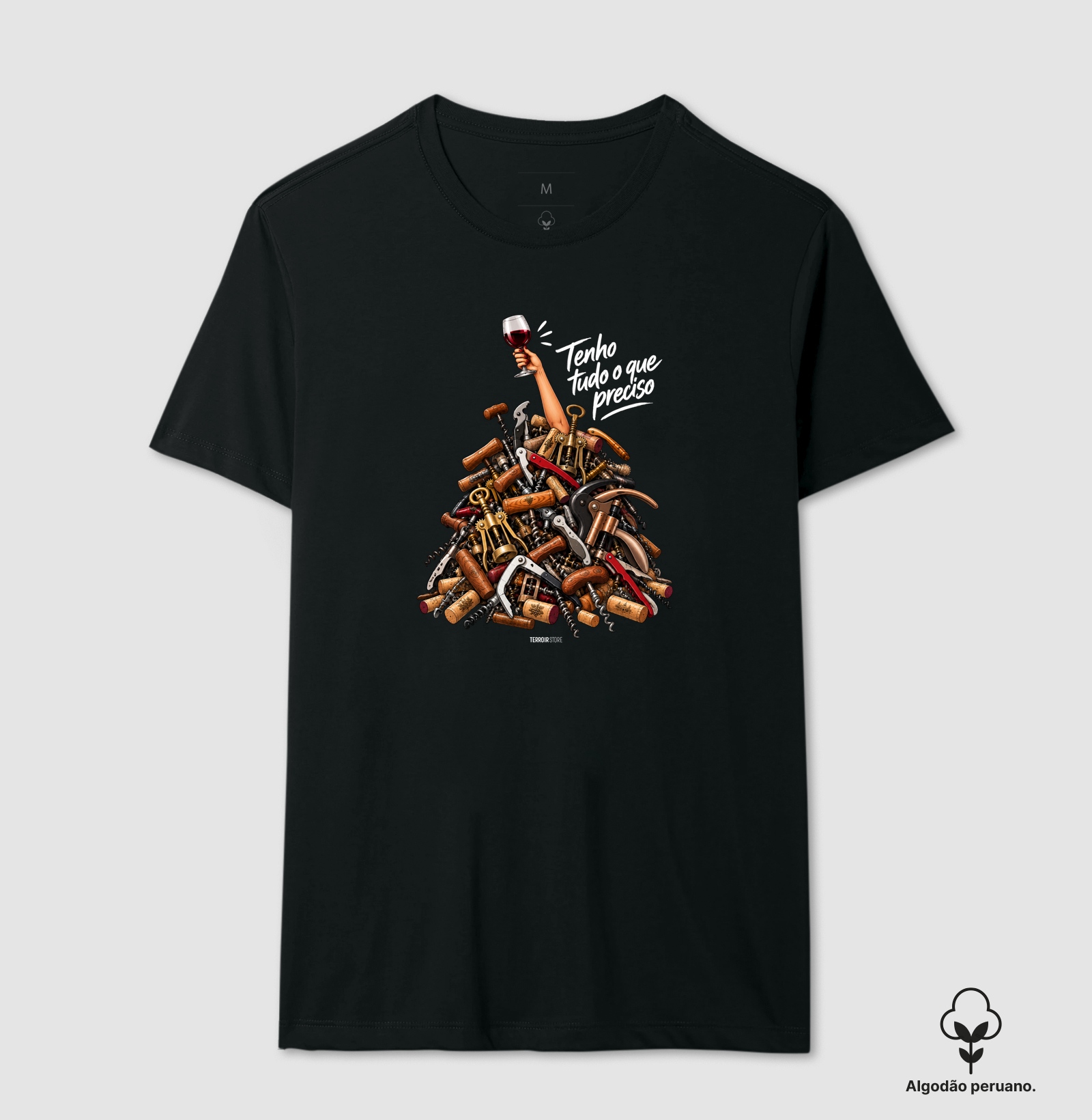 Camiseta “Tenho Tudo o Que Preciso (Mais Vinho)” – Wine Lover - Imagem 3