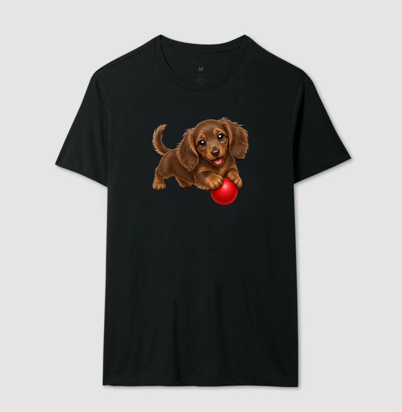 Dachshund Pelo Longo Marrom - Desenho Animado - Imagem 2