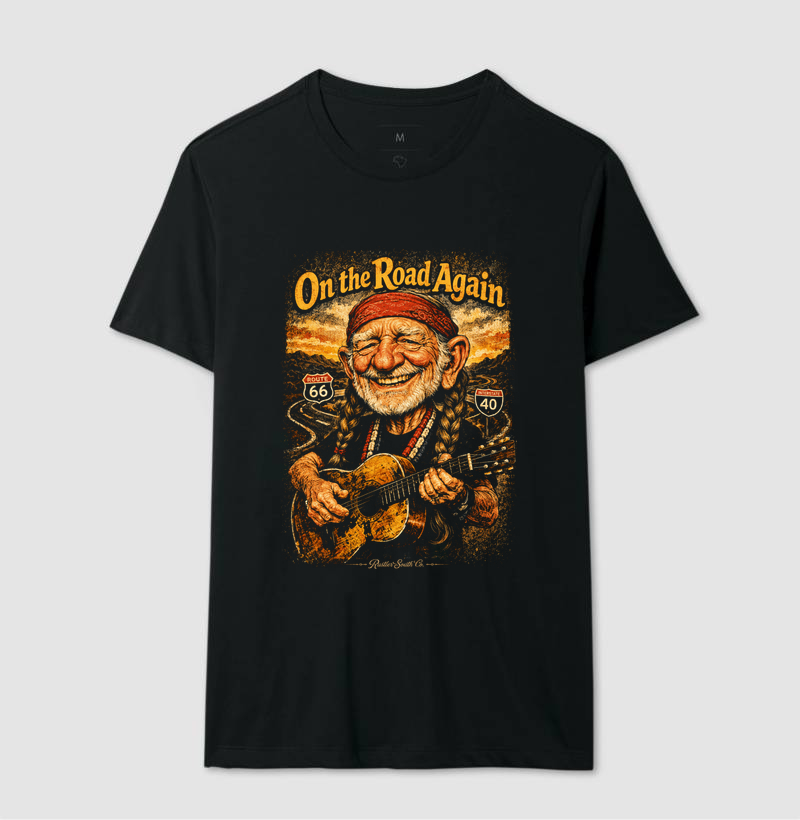 Camiseta On the Road Again – Country Road Trip Vintage