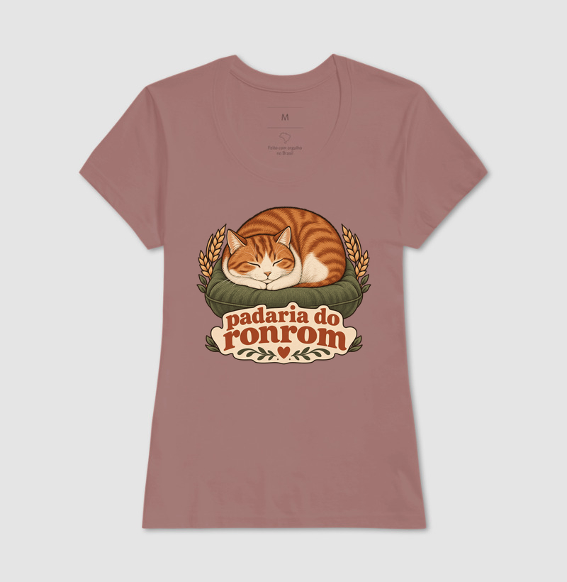 Camiseta Gato Pãozinho "padaria do ronrom" | Pelo & Pano - Imagem 17