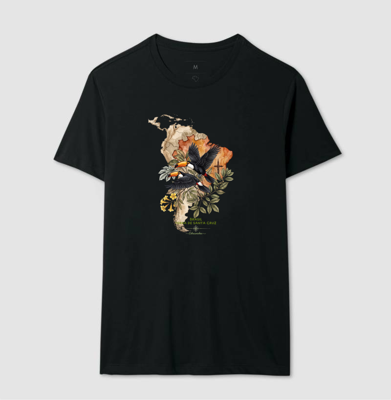 Camiseta Tucanos & Ipê - Brasil Terra de Santa Cruz - Fé, História e Natureza - Imagem 2