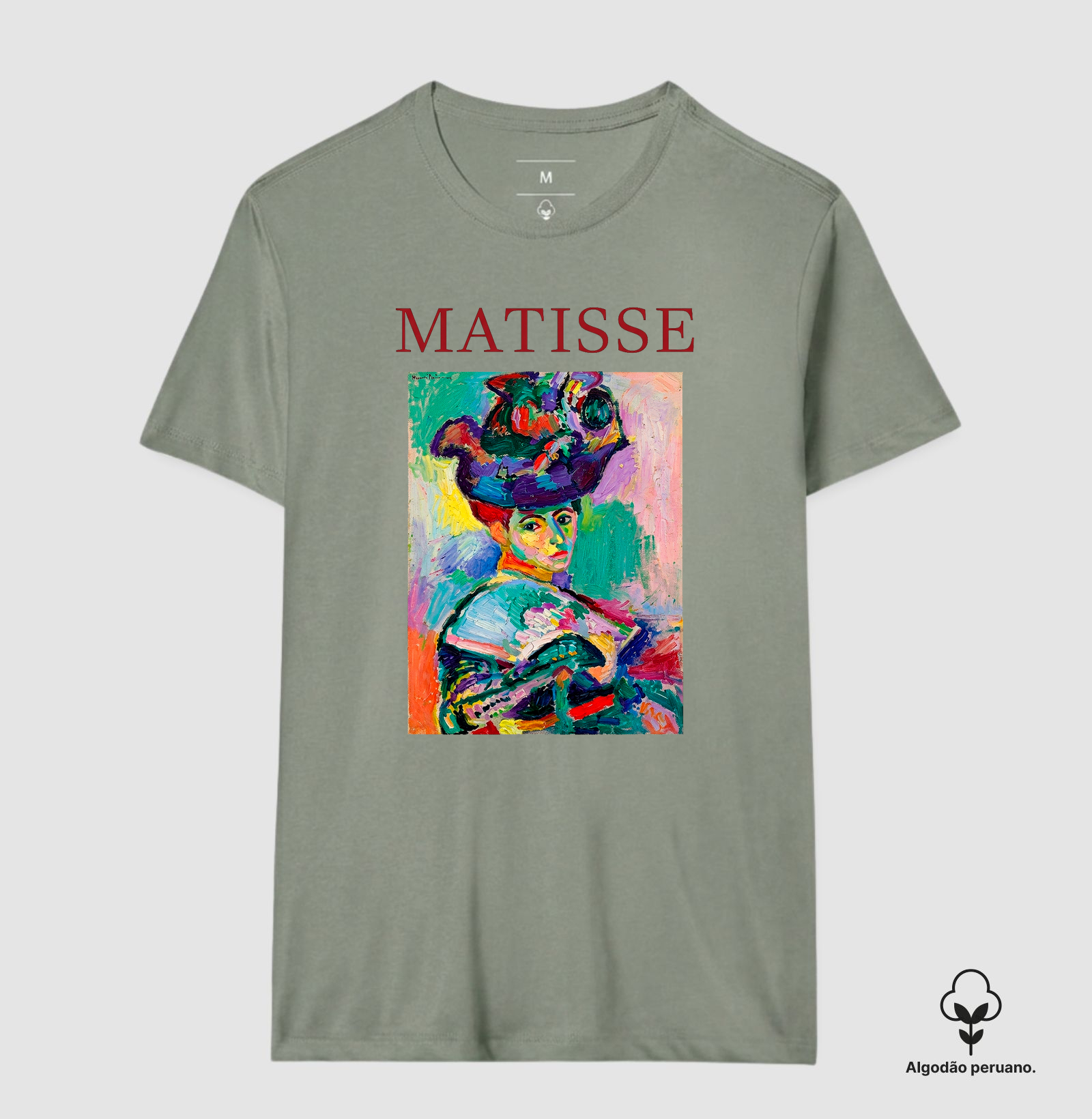 Camiseta Henri Matisse Woman with a Hat Art Premium - Imagem 6
