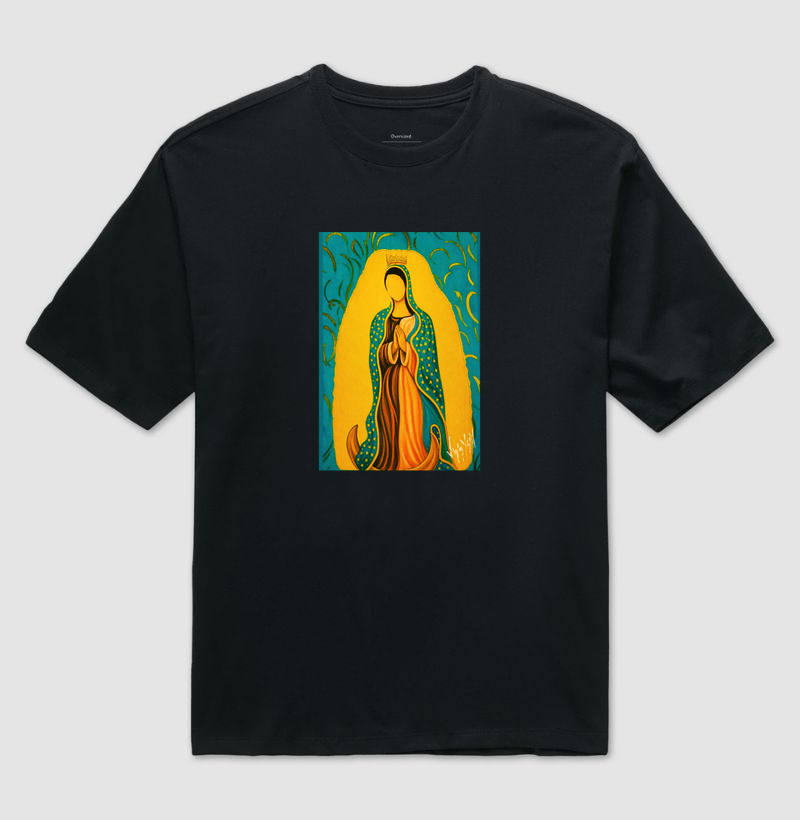 Camiseta Oversized Nossa Senhora de Guadalupe Arte Sacra - Imagem 2