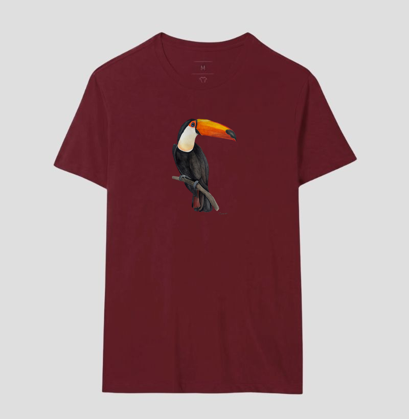 Camiseta Tucano Brasileiro em Aquarela – Arte por Taana - Imagem 16