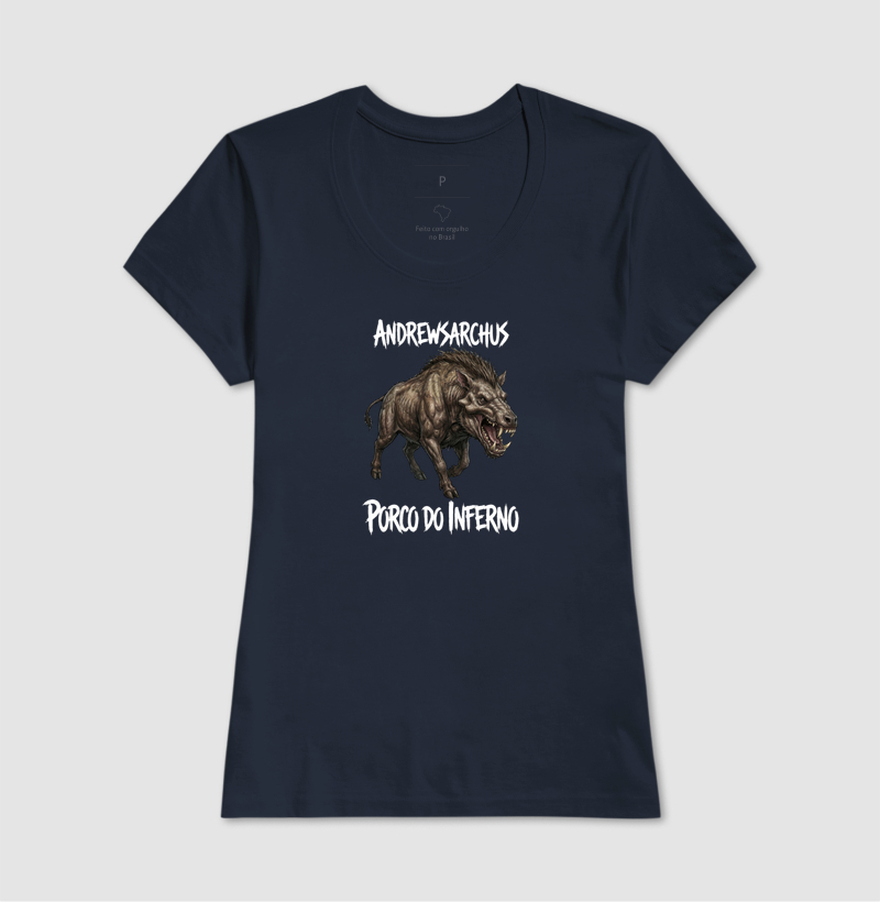 Camiseta Dinossauro Porco Do Inferno Ataque Algodão Premium Dinoloco  - Imagem 5
